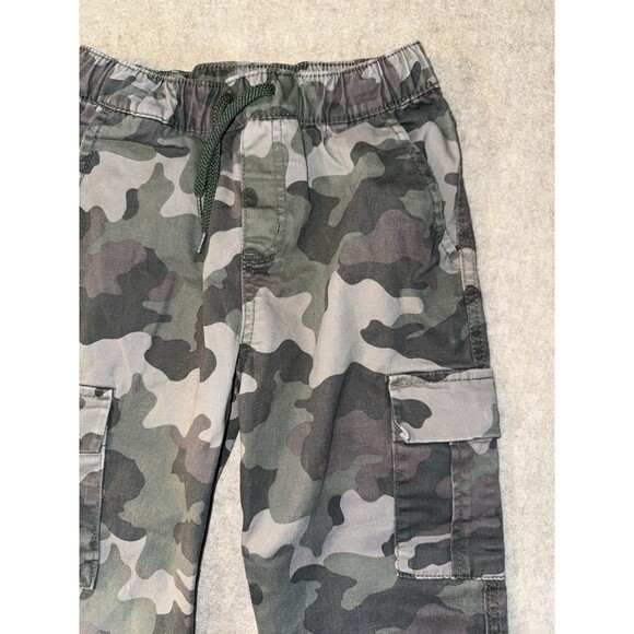 Cat & Jack Boys Size 7 Camo Cargo Pants Elastic Waist Drawstring - Picture 2 of 5